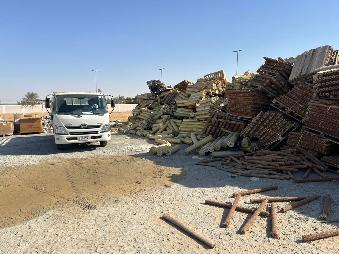 Spent reverse osmosis elements dumped at an end of life yard